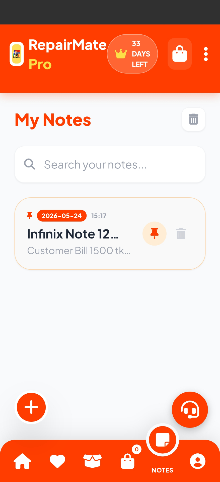 Built-in Notes